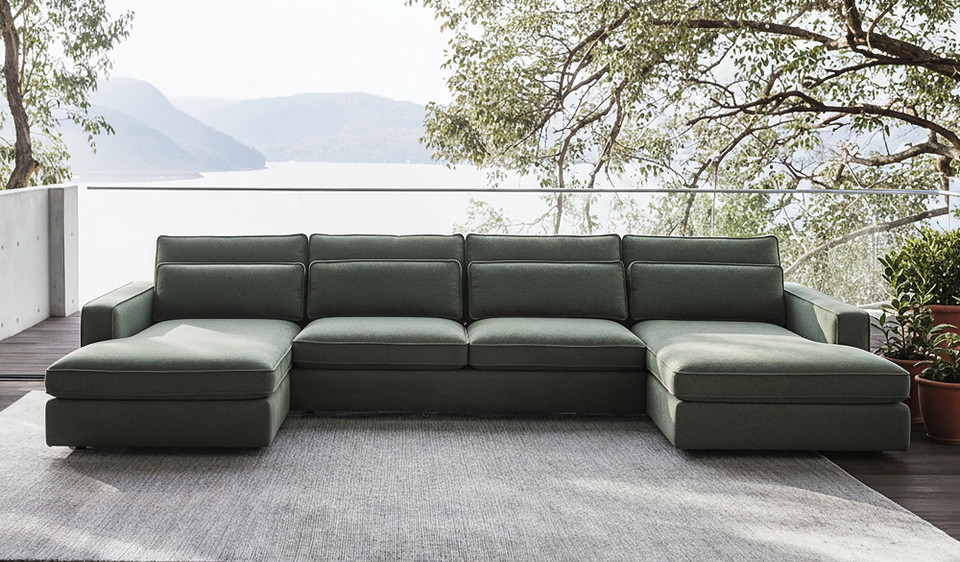 Byron 4 seat dual chaise lounge