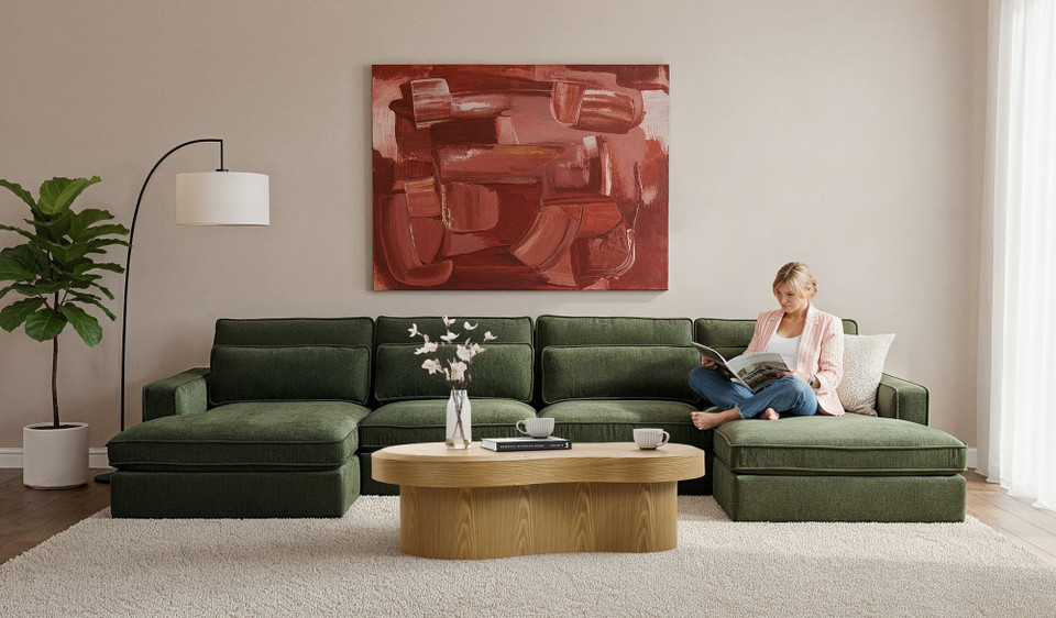 Byron 4 seat dual chaise lounge