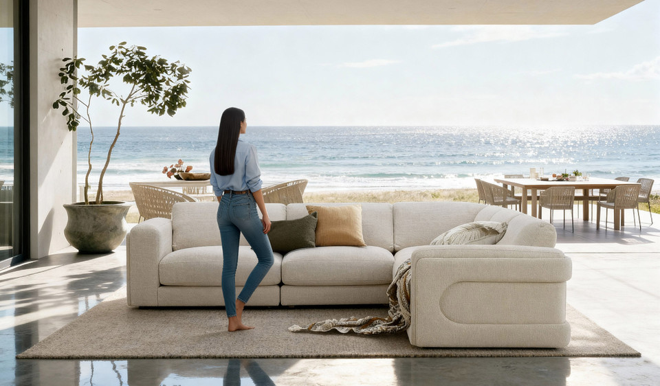 Royce 6 seat modular corner lounge