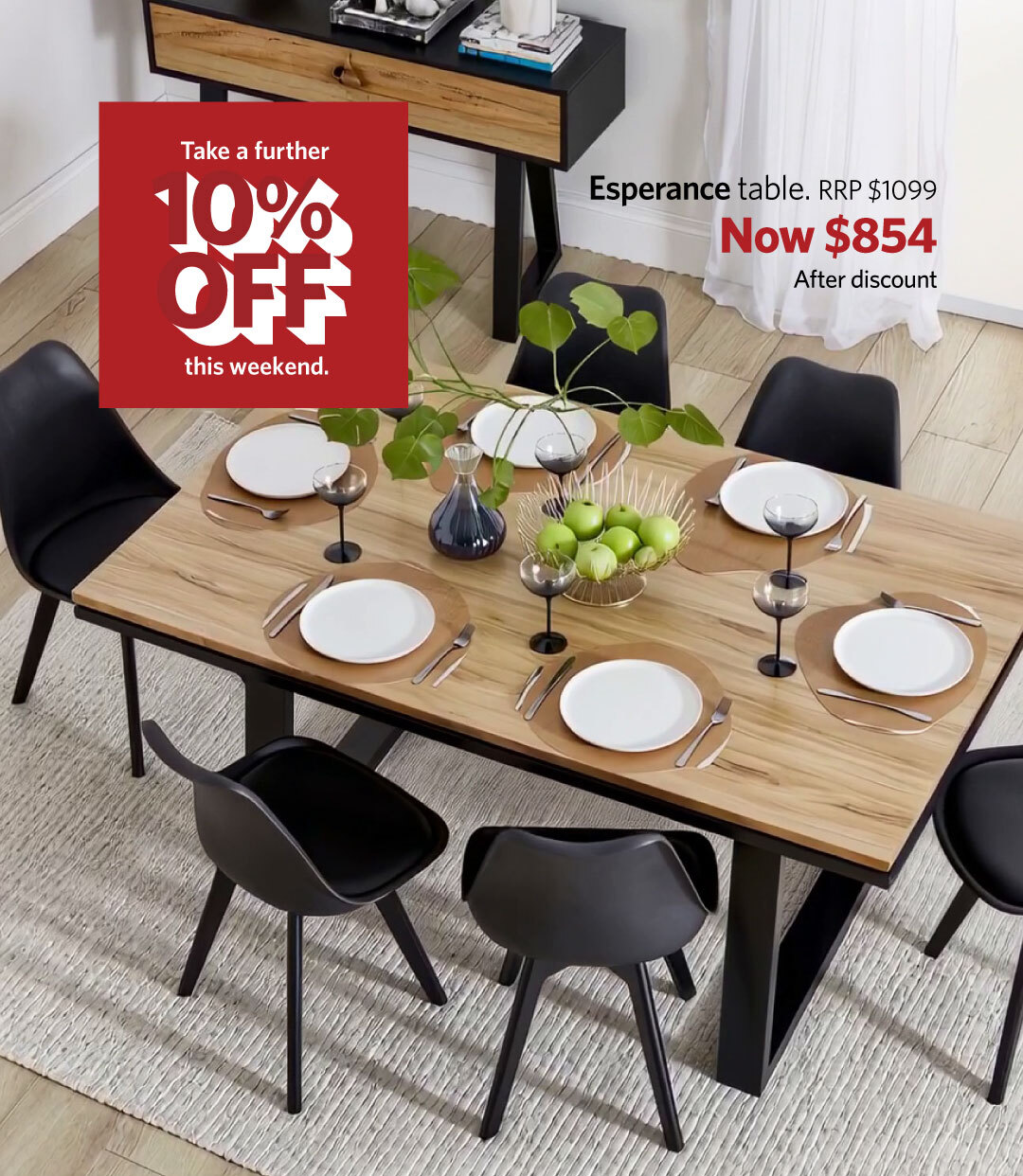 Take a further 10 percent off this long weekend