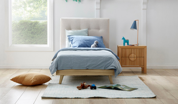 Single 2024 fabric headboard