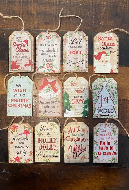 Wooden Holiday Gift Tags