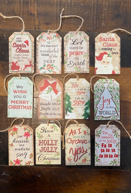 Christmas Song Wooden Tags
