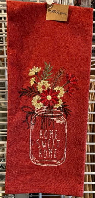 Embroidered Tea Towel - Home Sweet Home