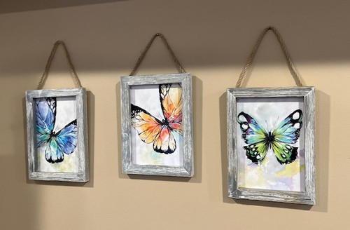 Butterfly Picture Set of Three
