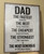 Father Plaque - Best Dad