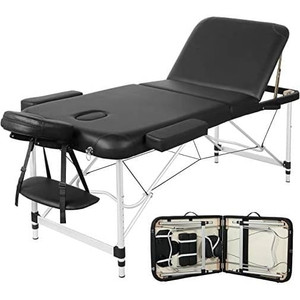 Black Extra Wide Adjustable Portable Massage Tattoo Folding Table Q280-EWFA1322