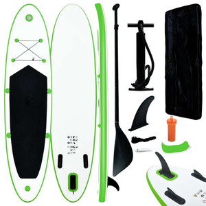 Inflatable Stand Up Paddleboard Set Green and White A949-92731