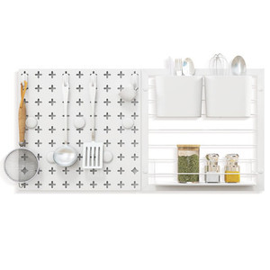 Pegboard Combination Kit Combination Wall Organizer with Magnets and Hooks B593-JZ10181