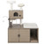 2-in-1 Modern Cat Tower with Litter Box Enclosure for Indoor Cars-Gray - Color: Gray D681-PV10119GR