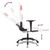 Gaming Chair White and Pink Faux leather, Metal, Plywood Adjustable A949-3143708