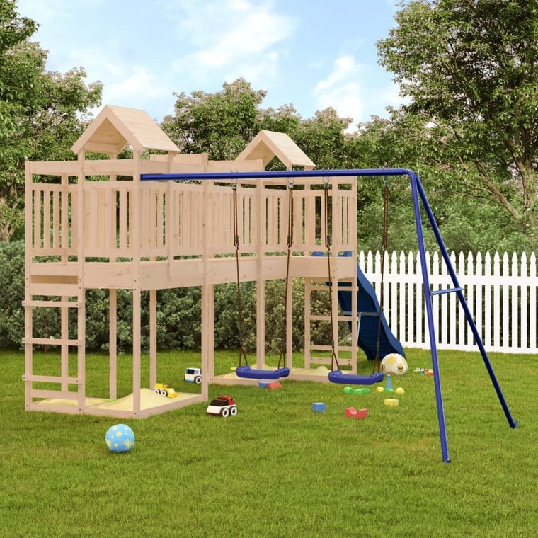 Outdoor Playset Natural Wood Solid Pine Wood Large A949-3156889