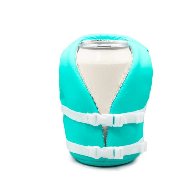 Life Jacket Koozie Sky Blue Penguin Gallery