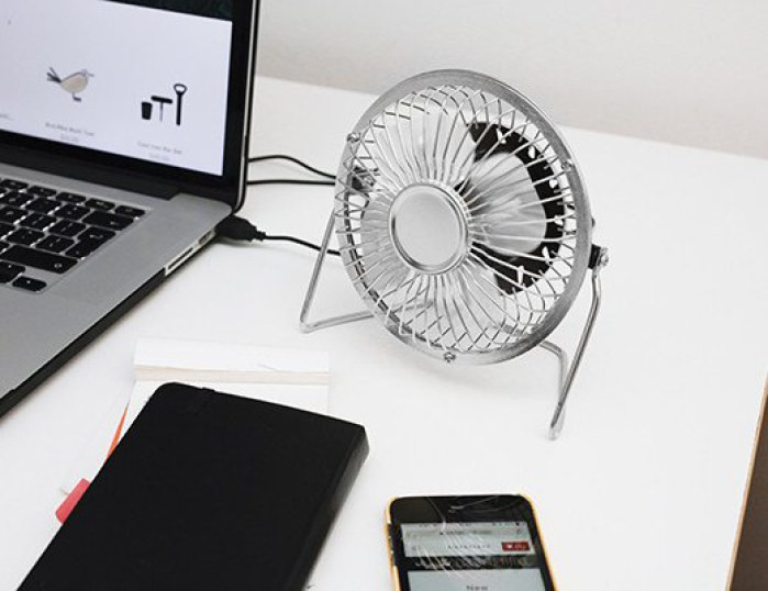 Silver Metal Desk Fan Penguin Gallery