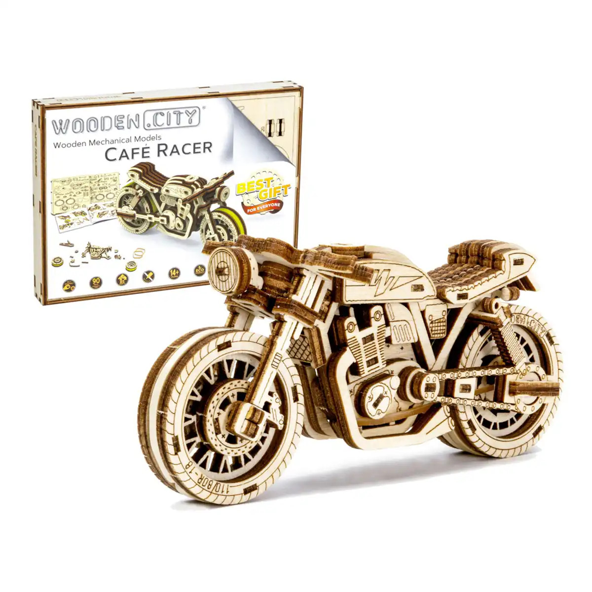 Compact Racer 3D Wooden Puzzle – 30-Piece DIY Model Kit, Mechanical Wooden Car Puzzle For Adults