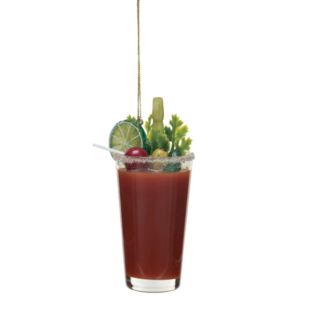 Bloody Mary Glass Ornament Creative Coop The Penguin Gallery