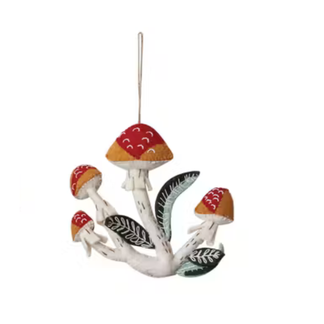 Creative Co-Op Wool Felt Mushroom Ornament - Thumbnail 5