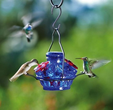 Pot De Creme Hummingbird Feeder Moon & Star Blue Parasol The