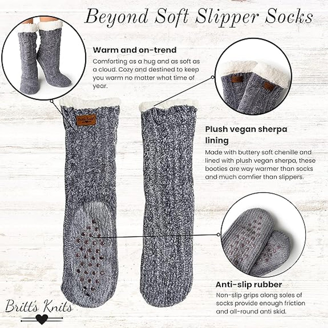 BRI SLIPPER SOCKS BEYOND SOFT - Myrtle