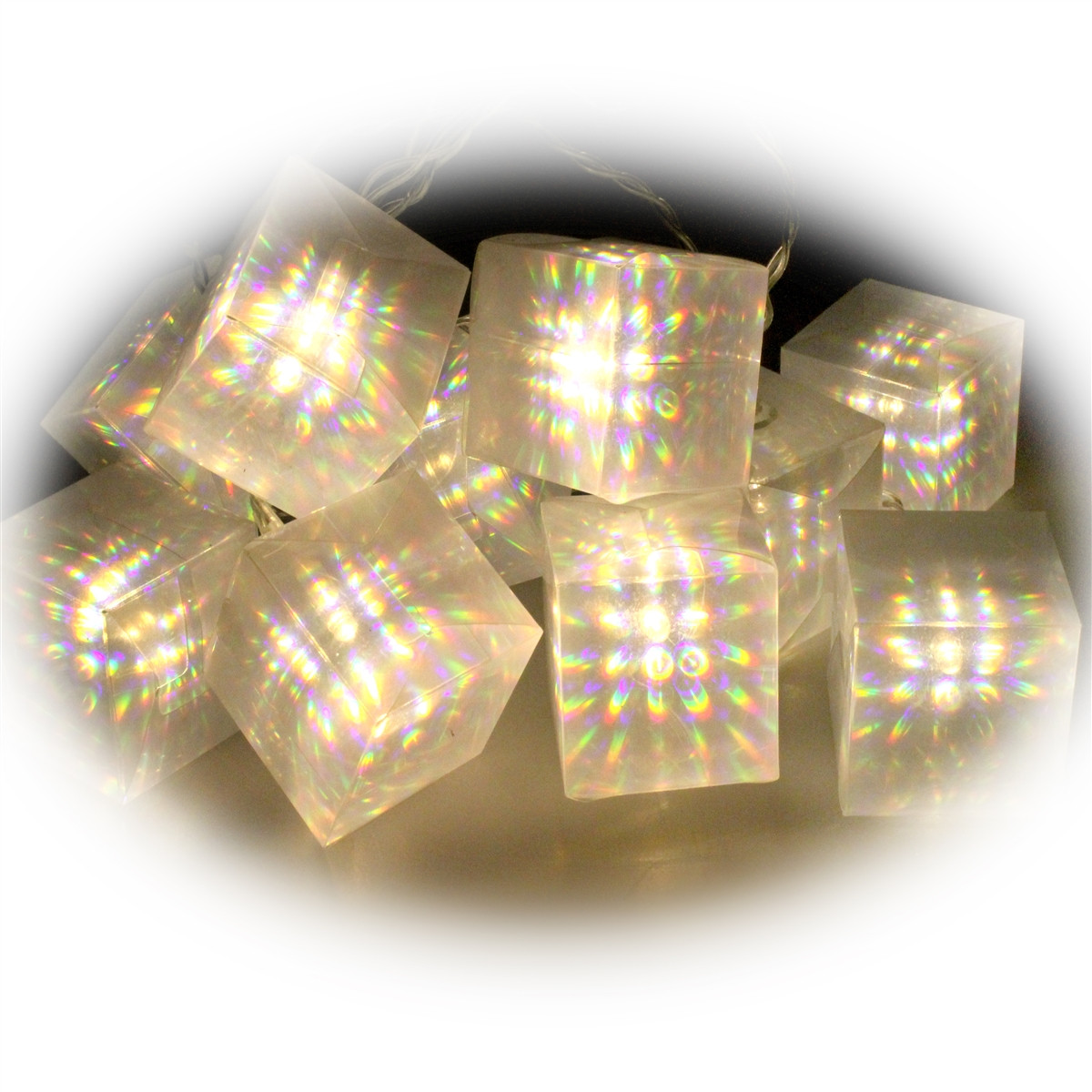 Iridescent Box LED String Lights | The Penguin Gallery | New Hampshire