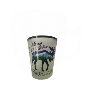New Hampshire Painted Moose Shot Glass New Hampshire Painted Moose Shot Glass