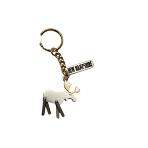 Silver Moose NH Keychain Silver Moose NH Keychain