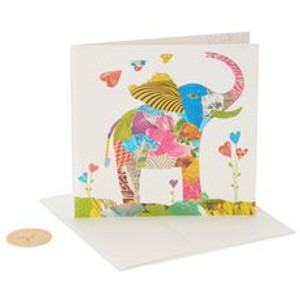Collage Elephant Birthday Card Collage Elephant Birthday Card