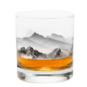 Mountains & Clouds Whiskey Glass Mountains & Clouds Whiskey Glass