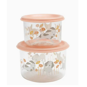 Sugarbooger Good Lunch Snack Containers - Puppies & Poppies - Small Sugarbooger Good Lunch Snack Containers - Puppies & Poppies - Small
