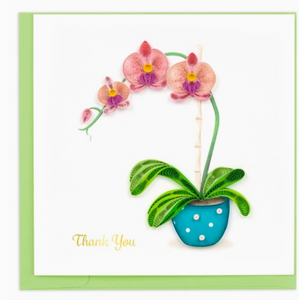 Quilled Thank You Potted Orchid Card Quilled Thank You Potted Orchid Card