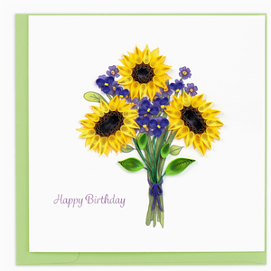Quilled Sunflower Bouquet Card
