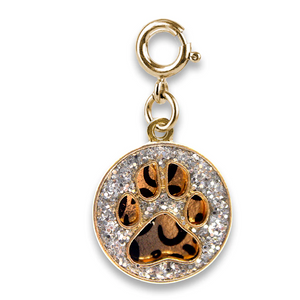 Gold Swivel Leopard Pawprint Charm Gold Swivel Leopard Pawprint Charm