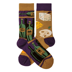 Wine & Cheese Socks