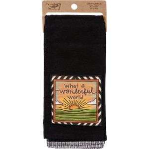 What A Wonderful World Dish Towel Set