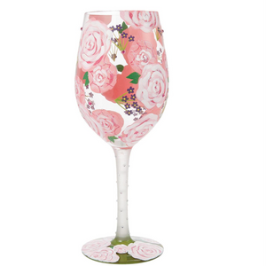 Pretty As A Peony Wine Glass Pretty As A Peony Wine Glass
