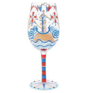 Nautical Wine Glass Nautical Wine Glass
