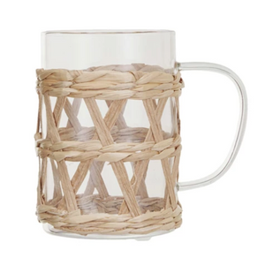 Glass Mug with Woven Sleeve Glass Mug with Woven Sleeve
