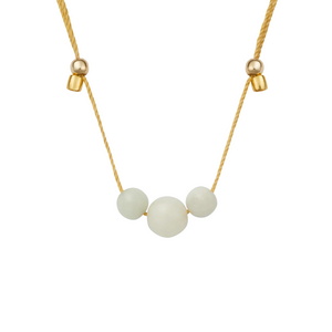 Hyevibe Gemstone Trio Necklace - Amazonite Gold Hyevibe Gemstone Trio Necklace - Amazonite Gold