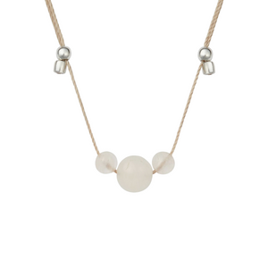 Hyevibe Gemstone Trio Necklace - Amazonite Silver Hyevibe Gemstone Trio Necklace - Amazonite Silver