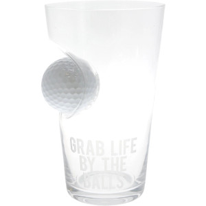 Pint Glass - Grab Life Golf Ball Pint Glass - Grab Life Golf Ball
