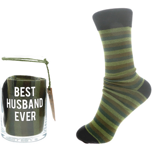 Beer Glass & Sock Set - Best Husband Ever Beer Glass & Sock Set - Best Husband Ever