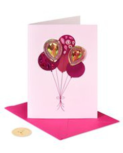 Gemmed Balloons Birthday Card Gemmed Balloons Birthday Card
