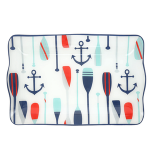 Glass Serving Tray : Lake