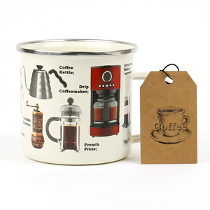 Enamel Coffee Mug - Coffee Enamel Coffee Mug - Coffee