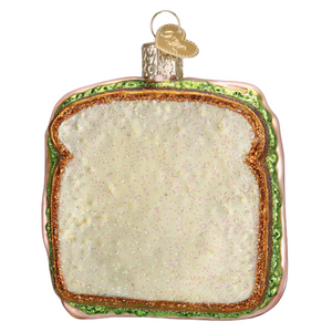 Ham & Cheese Sandwich Glass Ornament