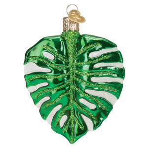 Monstera Leak Glass Ornament