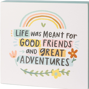 Good Friends Adventures Box Sign