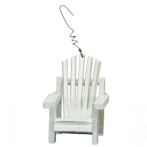 White Adirondack Chair Ornament White Adirondack Chair Ornament