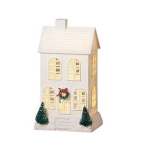 White House with Wreath Water Lantern White House with Wreath Water Lantern