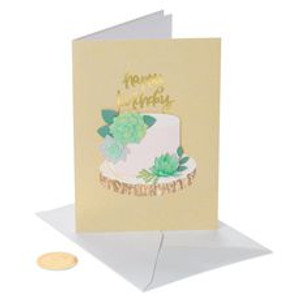 Succulent Cake Birthday Card Succulent Cake Birthday Card